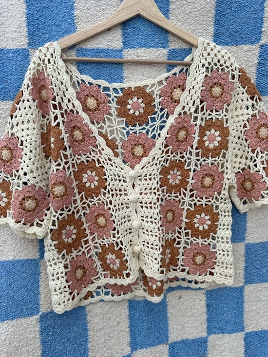 Louise Misha Sweaters - Louise Misha of Paris vintage style crochet cardigan